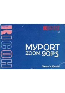 Ricoh Myport 90 PS manual. Camera Instructions.